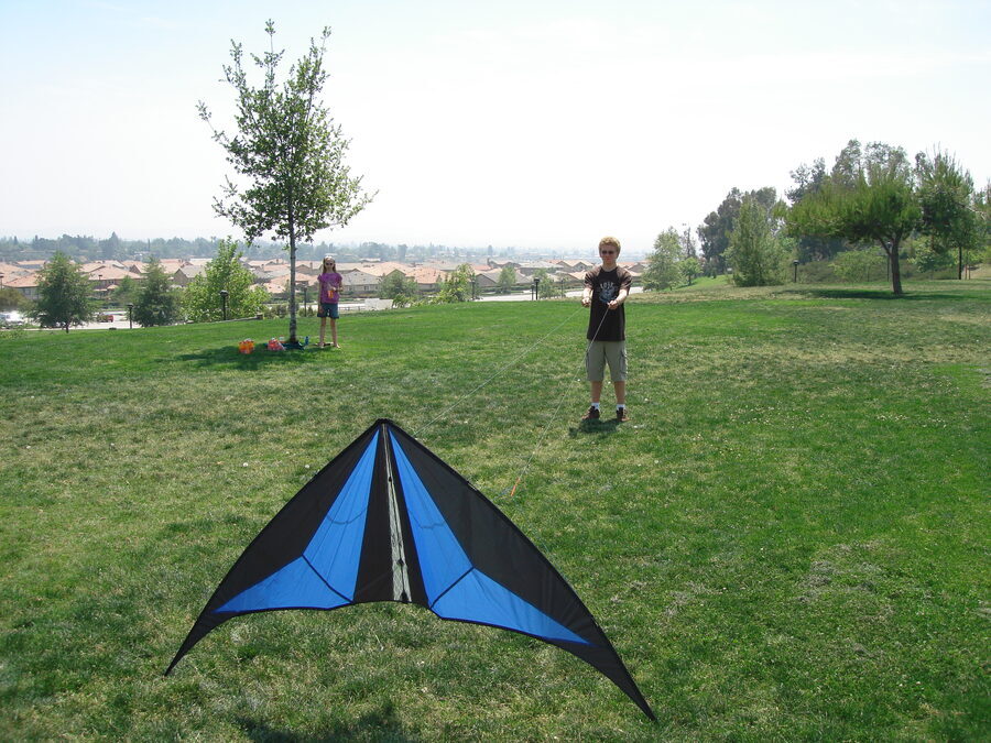 A stunt kite at the park in Yucaipa, April 2007.