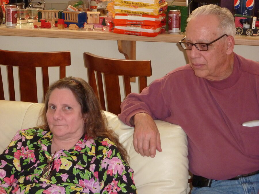 Christmas 2009, with Gordon, my stepdad.