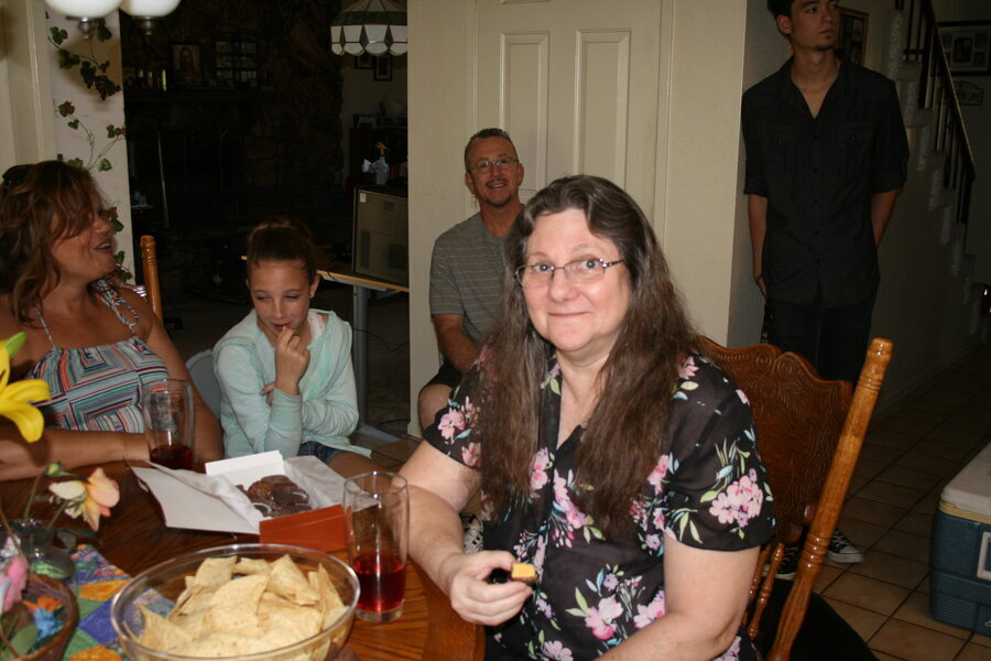 My mother at the table, Easter 2014.